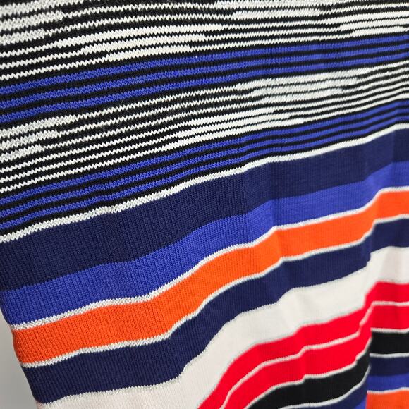 Claudia Strater Amsterdam Light Sweater Pullover Orange Metallic Stripe 36 US 4 - Picture 2 of 7